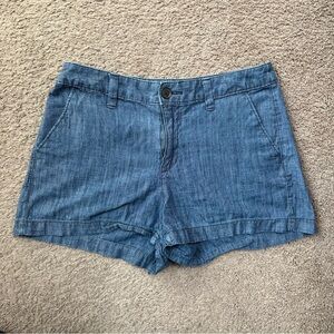 Lightwash Faux Denim Shorts